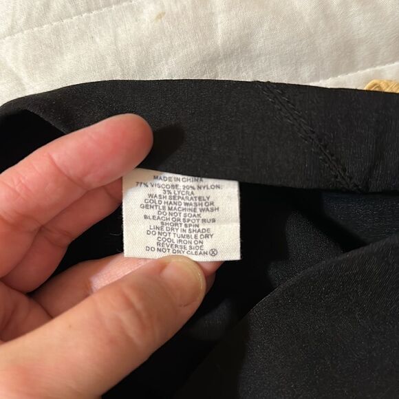 blue illusion XL Pull On Black Stretch Midi A Line Full Skirt - Picture 9 of 12